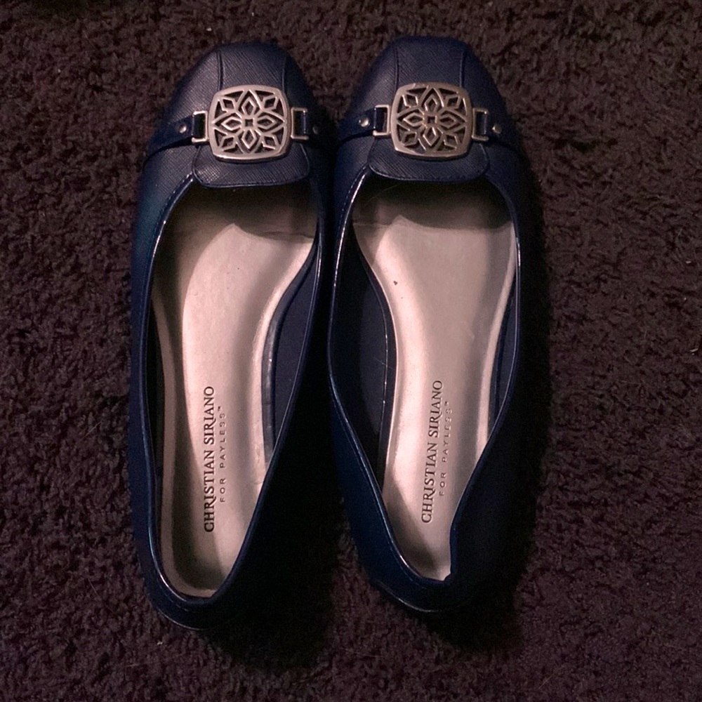Blue flats size 9